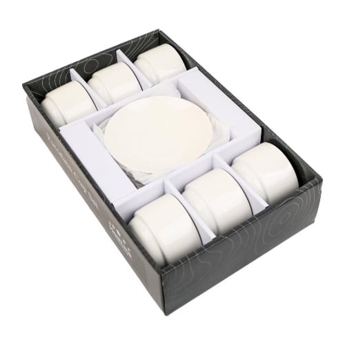 كوب قهوة مع الصحن سيراميك طقم 6 حبات