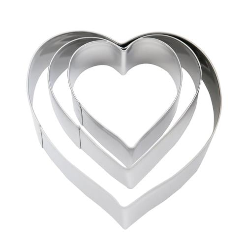 طقم قطاعة كيك شكل قلب 3 حبة