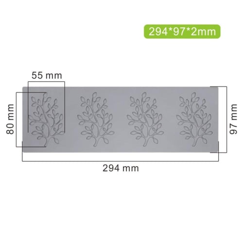 قالب سيلكون لتزيين الطبق 3*97*294 ملم
