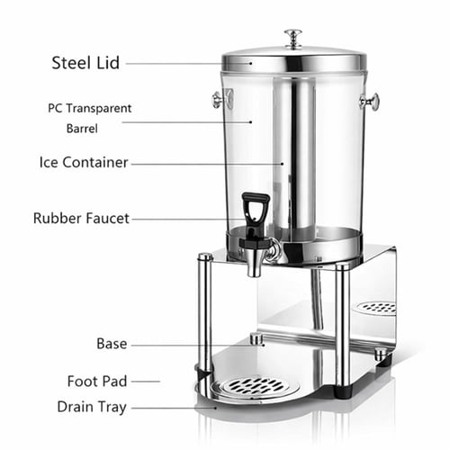 موزع عصير 8 لتر قاعدة استيل