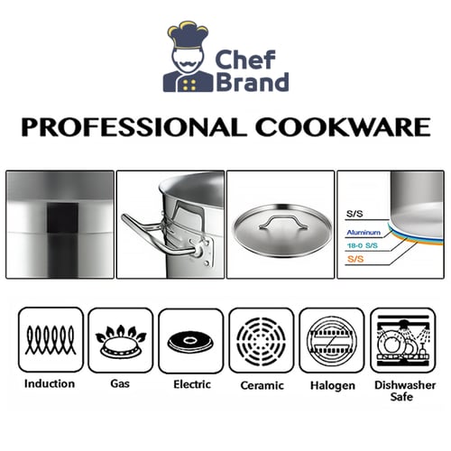 قدر طبخ ستانلس ستيل مع الغطاء