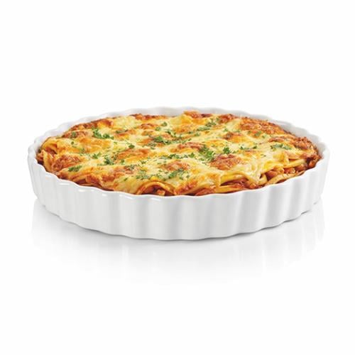 صحن فرن بيضاوي مموج سيراميك 12حبه