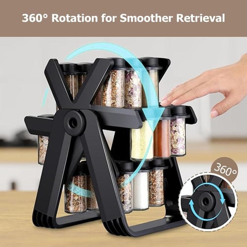 رف توابل دوار للمطبخ 18 برطمان