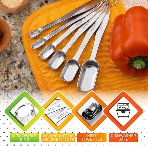 ملاعق معاير استيل 6 ملاعق