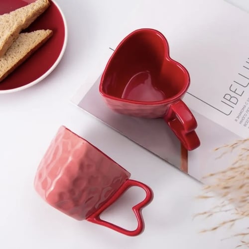 كوب سيراميك بتموييج قلب 220ml