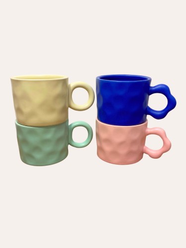 كوب سيراميك بعدة ألوان وأشكال 400ml