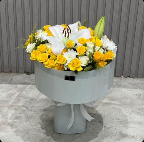 بوكيه ورد طبيعي