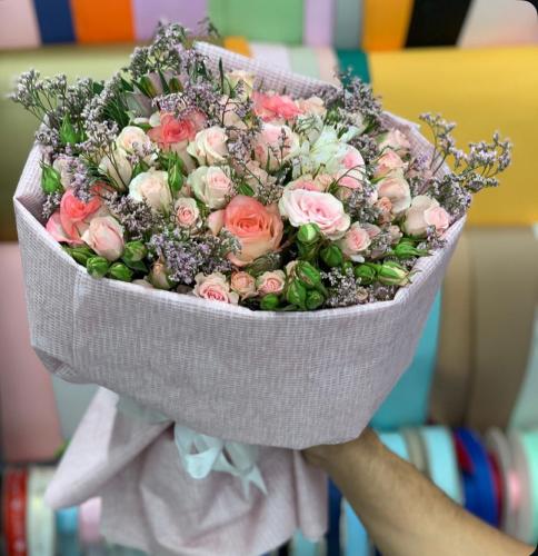 بوكيه ورد طبيعي