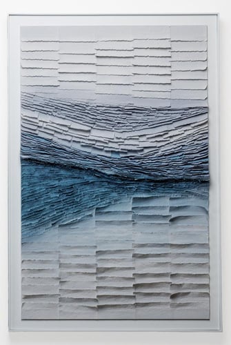 (أفق مموج) لوحة حائط ثلاثية الأبعاد من الورق المقو...