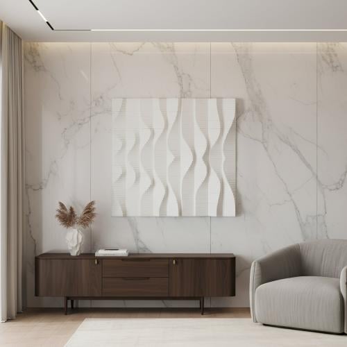 (إيقاع أبيض) لوحة حائط ثلاثية الأبعاد