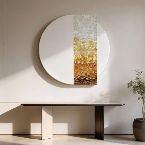 (فسيفساء الغروب) لوحة حائط ثلاثية الأبعاد من حجر ا...