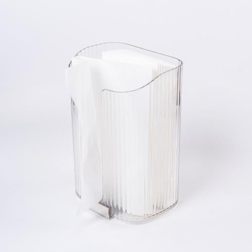 علبة مناديل أكريليك شفاف مخططة