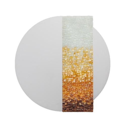 (فسيفساء الغروب) لوحة حائط ثلاثية الأبعاد من حجر ا...