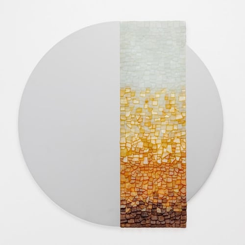 (فسيفساء الغروب) لوحة حائط ثلاثية الأبعاد من حجر ا...