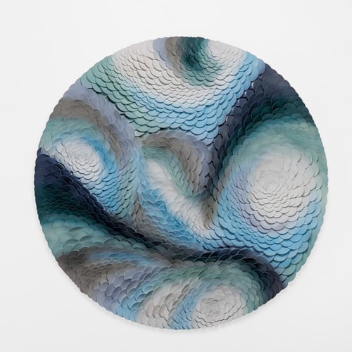 (منعطف هادئ) لوحة حائط ثلاثية الأبعاد بحلقات من ال...