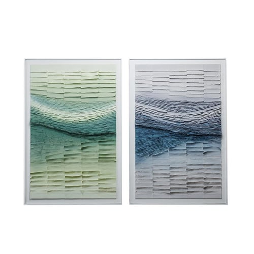 (أفق مموج) لوحة حائط ثلاثية الأبعاد من الورق المقو...