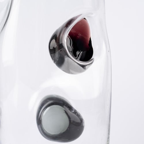 مزهرية\تحفة كريستال بتصميم دوائر ملونة