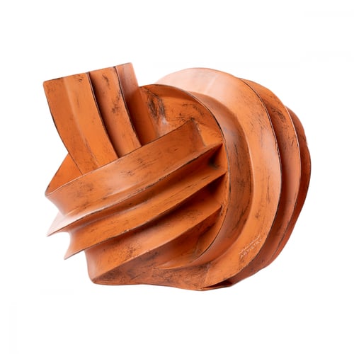 ديكور جداري على شكل عقدة باللون البرتقالي