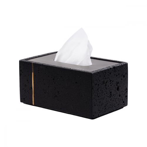 علبة مناديل ترافنتين ستيل فضي