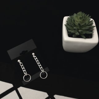 كارما كولكشن. حلق فضي بطولين مختلفين | Karma Colle...