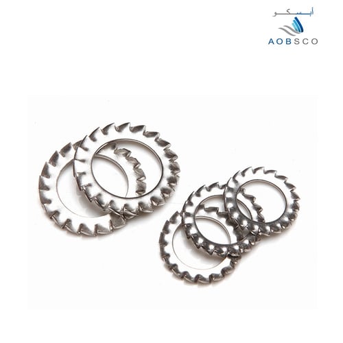 DIN6798 , Star Washer , External Serration , White...