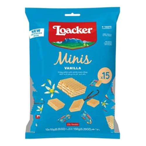 لوكر ميني فانيلا 150 جم Loacker Minis Vanilla (15x...