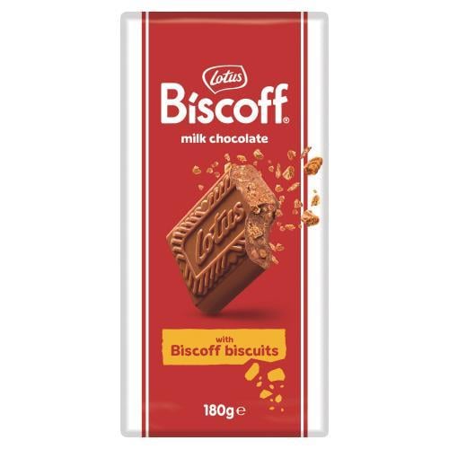 لوح شوكولاتة لوتس مع قطع بسكويت اللوتس 180 جم بلجي...