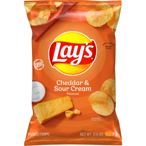 ليز رقائق البطاطس بنكهة الجبن الشيدر والقشدة الحام...