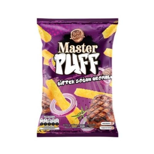 رقائق الذرة ماستر باف ستيك بنكهة اللحم والبصل90 جم