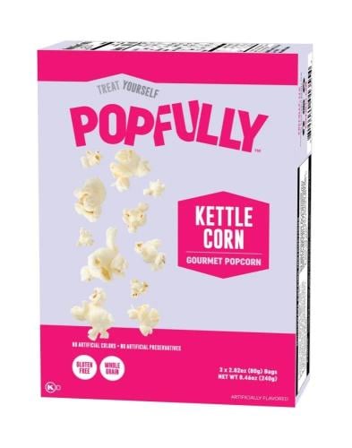 فشار بوبفولي بنكهة كيتل كورن – 240 جم (3 أكياس) فش...