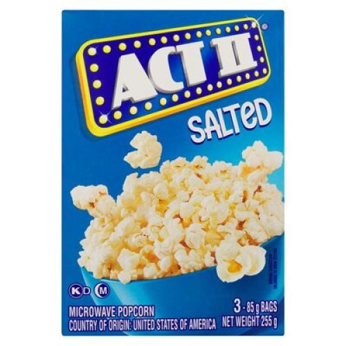 فشار الميكروويف من Act II بنكهة مملح 3 × 85 جم أمر...