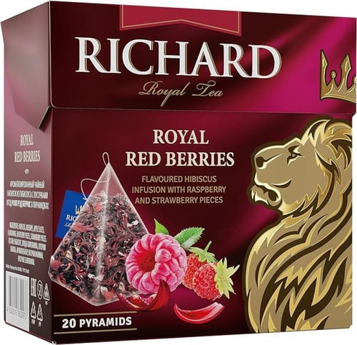ريتشارد اكياس شاي بنكهة التوت الأحمر الملكي مع كرك...
