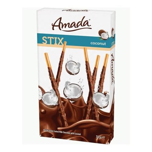 امادا بسكويت اصابع بجوز الهند وشوكولاتة الحليب 32...