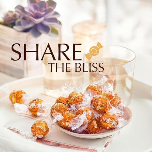 شوكولاتة ليندت ليندور بالبرتقال الاحمر 200جم (Lind...