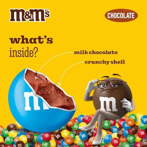 شوكولاتة الحليب ام اند امز 30.6 جم للحبه