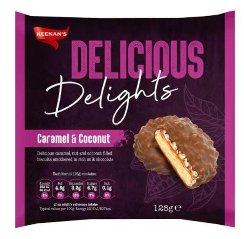 بسكويت بحشوة كراميل وجوز هند ومكسرات من كينان – 12...