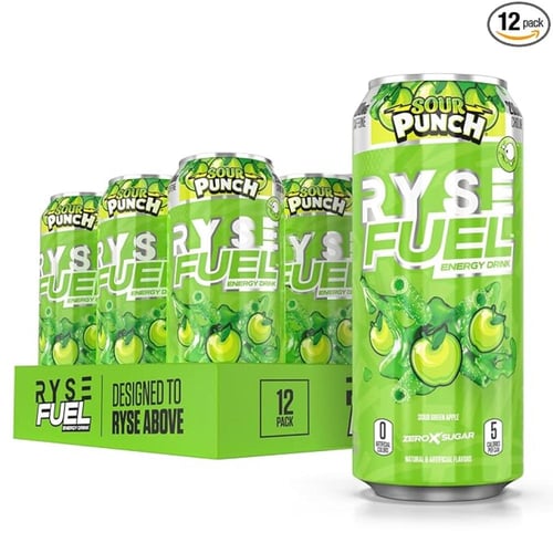 RYSE Fuel مشروب الطاقة الخالي من السكر (تفاح أخضر...