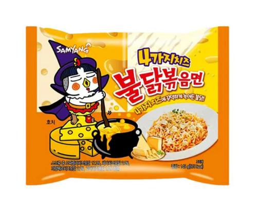 نودلز كوري بنكهة الدجاج الحار وجبنة الكواترو