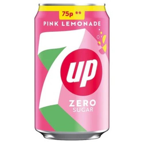 مشروب سفن اب 7UP زيرو بينك ليمونيد 330مل - منعش وم...