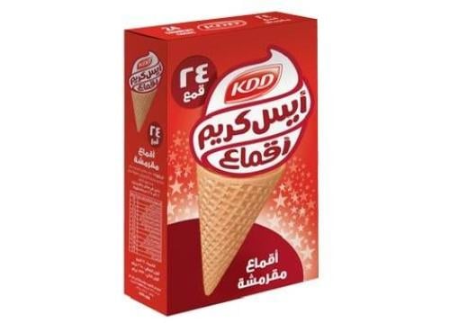 بسكويت ايسكريم اقماع مقرمشة وافل من كي دي دي 24 قط...