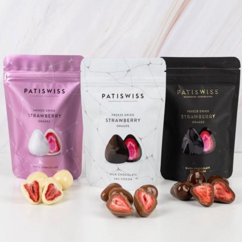 باتي سويس شوكولاتة فراولة مجففة Patiswiss – مغطاة...