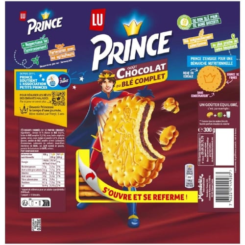 بسكويت لو برنس القمح الكامل المحشو بالشوكولاتة 300...