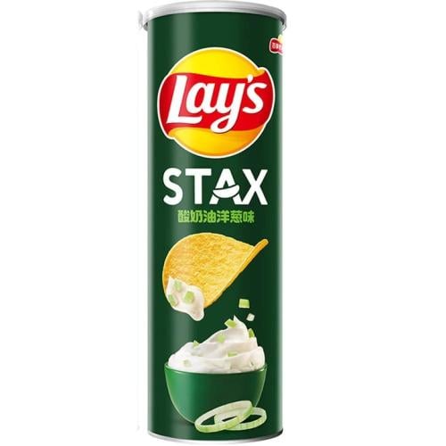 شرائح ليز ستاكس بالقشدة والبصل Lay’s Stax Sour Cre...