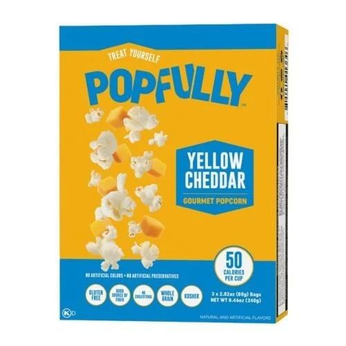 فشار بوبفولي بنكهة الجبن الشيدر الأصفر – 240 جم (3...