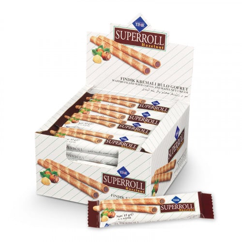 ويفر سوبر رول محشو بكريمة الشوكلا والبندق تركي