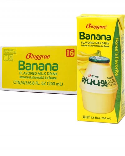 حليب بنكهة الموز من Binggrae – 200 مل