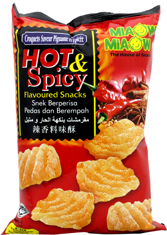 مياو مياو روبيان الشيبس ورقائق البطاطس بنكهة الحار...