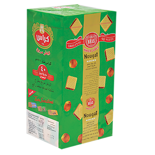 ويفر نوغا محشو بكريمة البندق مربعات30×38جرام