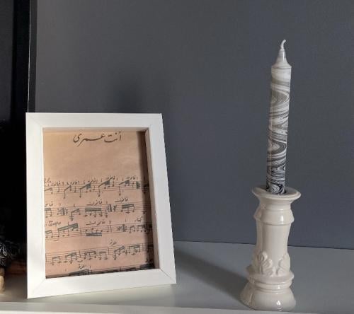 شمعة ماربل سوداء