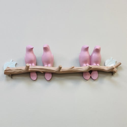 علاقة ملابس سيراميك لعصافير غصن الشجرة